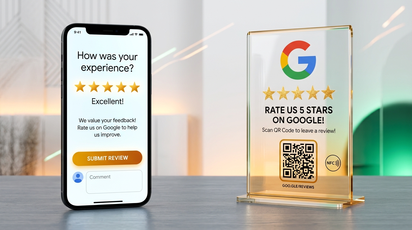 Magic Google Review Standee & Review Shield System Showcase